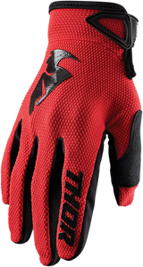 THOR Sector Gloves - Red/Black - Medium 3330-5873