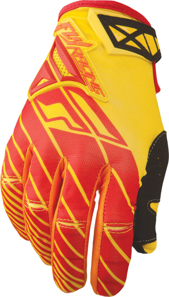 FLY RACING Kinetic Gloves Red/Yellow Sz 8 367-41308