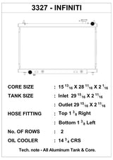 CSF 03-07 Infiniti G35 Radiator 3327