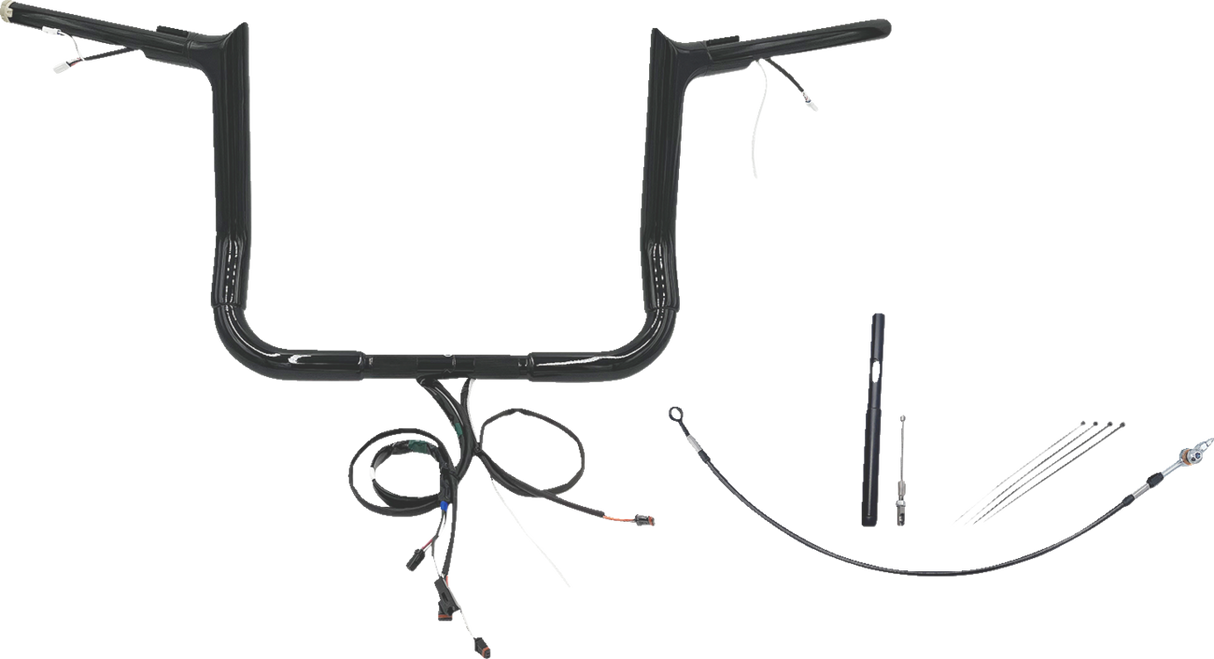 FAT BAGGERS INC. Handlebar Kit - Pointed Top - 12" - Black 812012-B