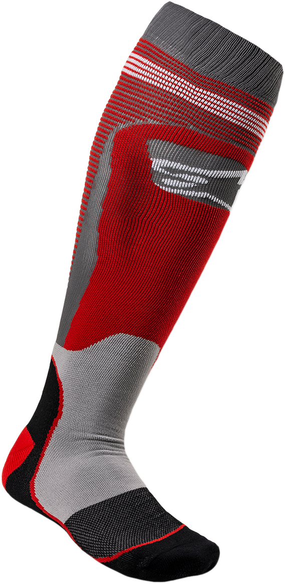 ALPINESTARS MX Plus 1 Socks - Red/Gray - Small/Medium 4701820-318-SM