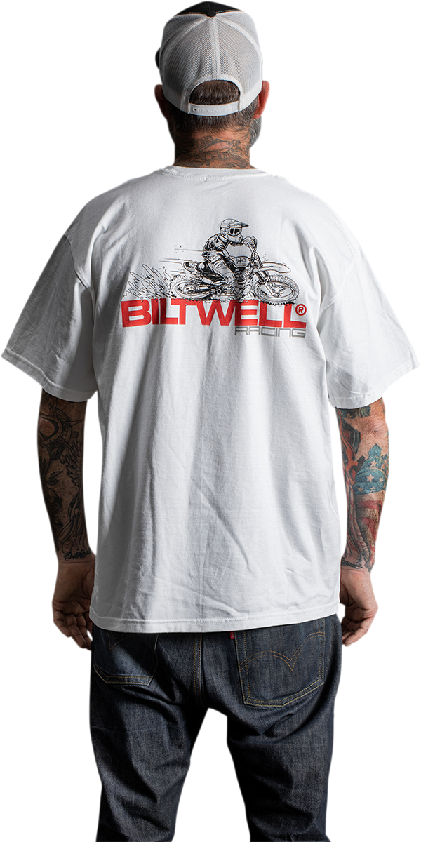BILTWELL Spare Parts T-Shirt - White - Medium 8101-054-003