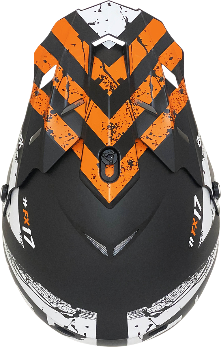 AFX FX-17 Helmet - Attack - Matte Black/Orange - XS 0110-7154