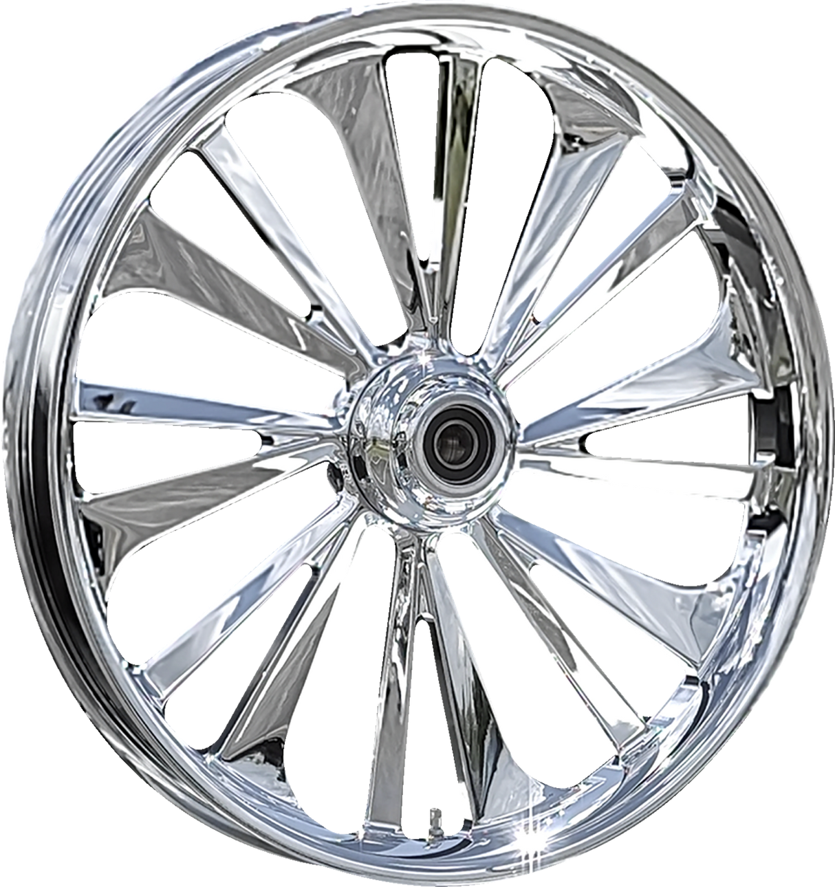 RC COMPONENTS Wheel - Dillinger - Front - Single Disc - No ABS - Chrome - 21"x3.50" - FLH 213HD032NON138C