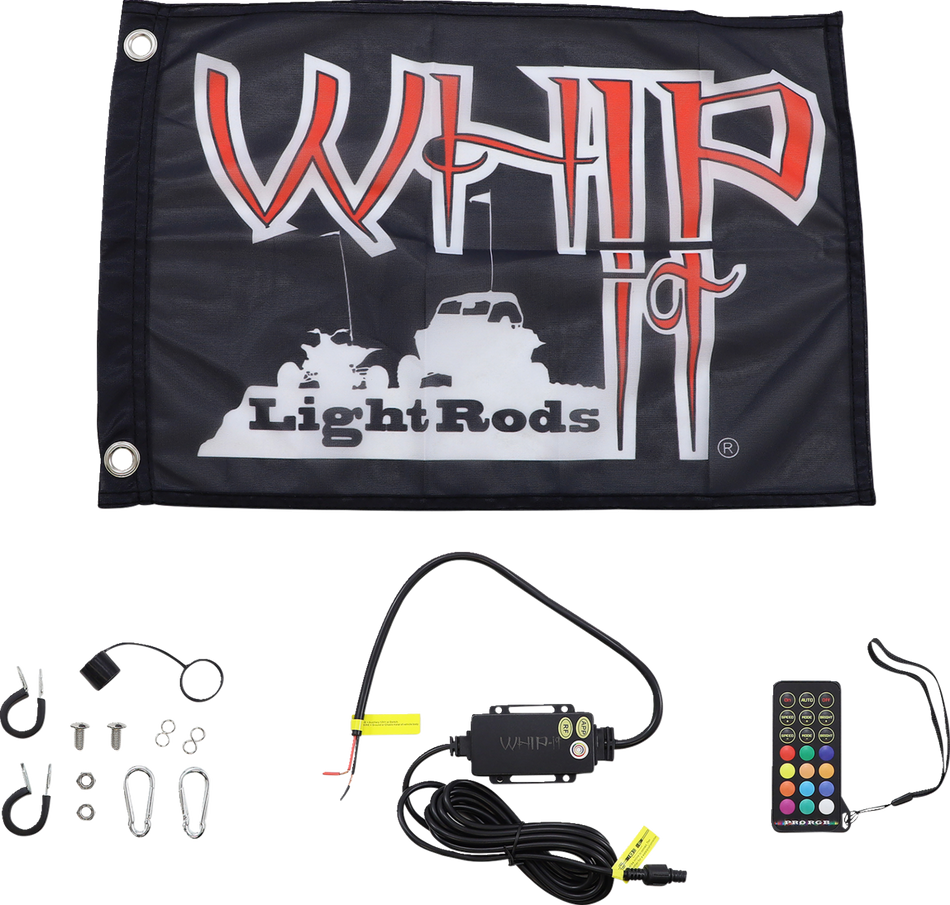 WHIPITLIGHTRODS 3' Light Rod Whip - Chase - Black SB-CHSBTR-131