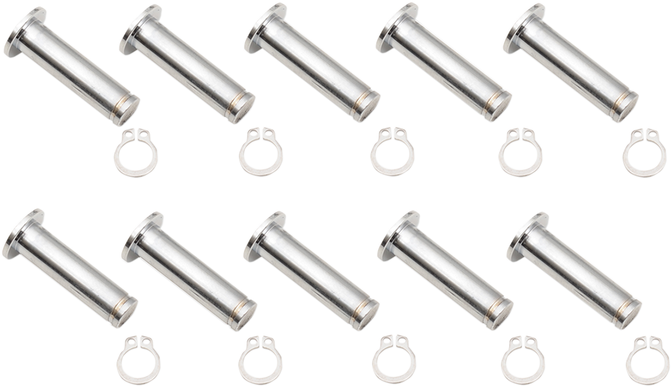 DRAG SPECIALTIES Pivot Pins - Lever - 10 Pack - Chrome CLUTCH&BRAKE ON 21 MODELS 74114