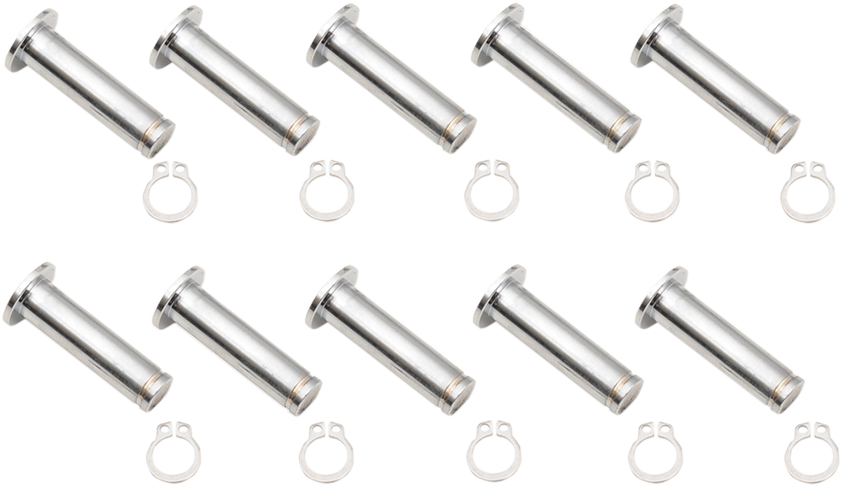 DRAG SPECIALTIES Pivot Pins - Lever - 10 Pack - Chrome CLUTCH&BRAKE ON 21 MODELS 74114