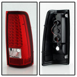 Xtune Chevy Silverado 1500/2500/3500 99-02 LED Tail Lights Red Clear ALT-ON-CS99-LED-RC 5008831