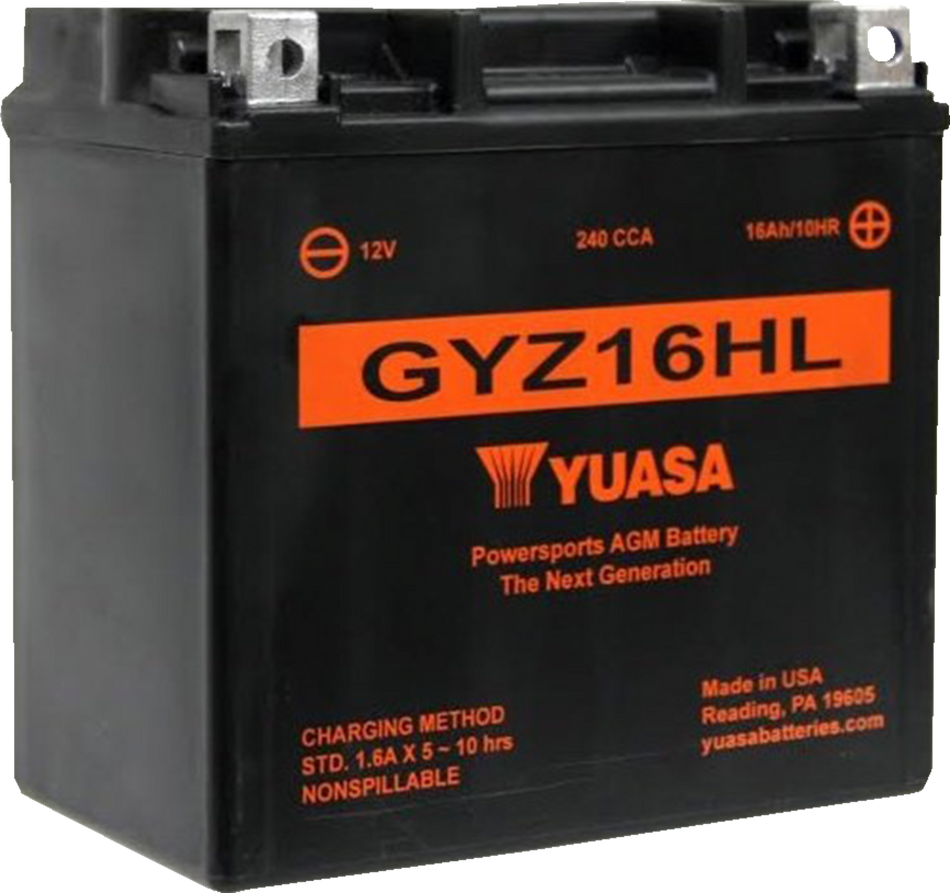 YUASA AGM Battery - GYZ16HL YUAM716GHL