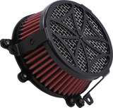 COBRA Air Filter - Cross - Black 606-0100-02B-SB