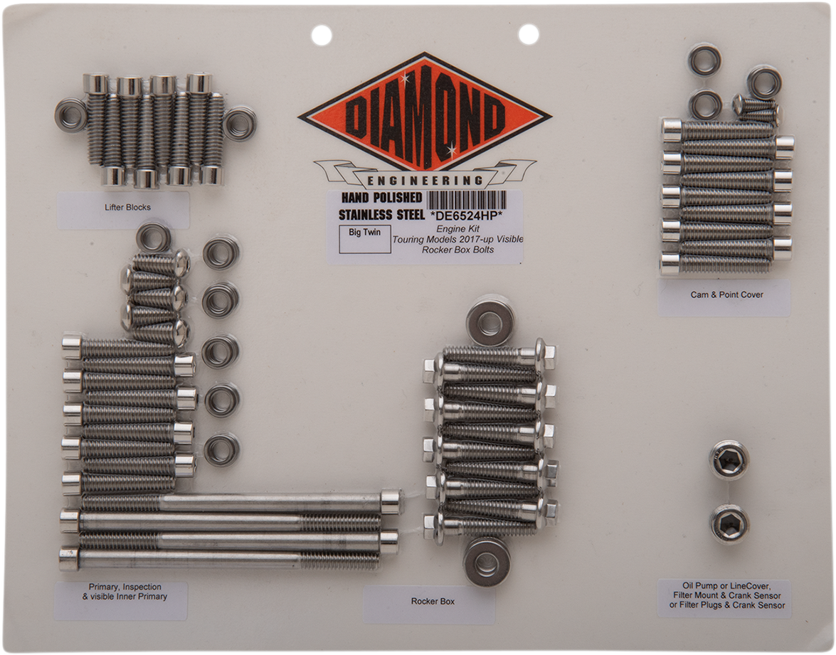 DIAMOND ENGINEERING Bolt Kit - Engine - FLT/H DE6524HP