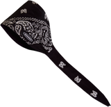 SCHAMPA & DIRT SKINS Old School Bandana - Black Paisley OSB1-100