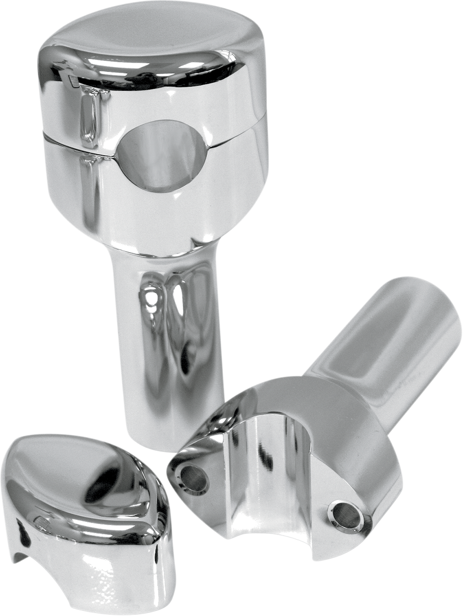 LA CHOPPERS Risers - Hefty Smooth - 4" - Chrome LA-7406-04