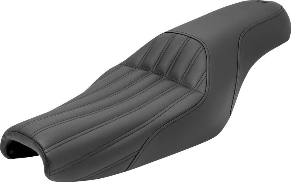 SADDLEMEN Knuckle 2-Up Seat - Ribbed - Black 807-11-047K
