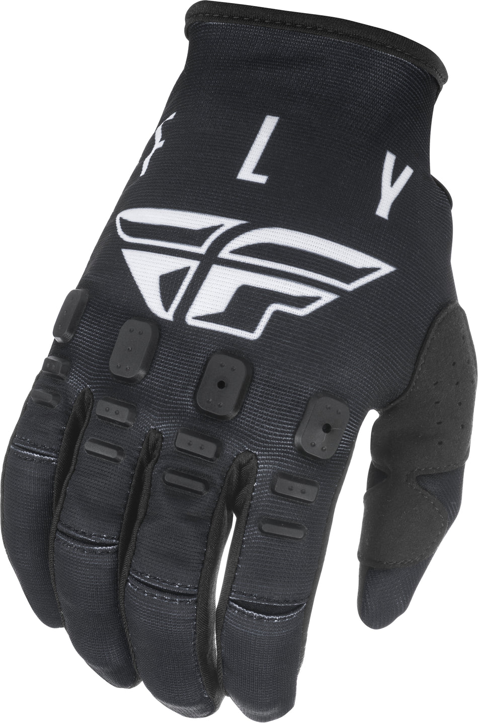 FLY RACING Youth Kinetic K121 Gloves Black/White Sz 04 374-41004