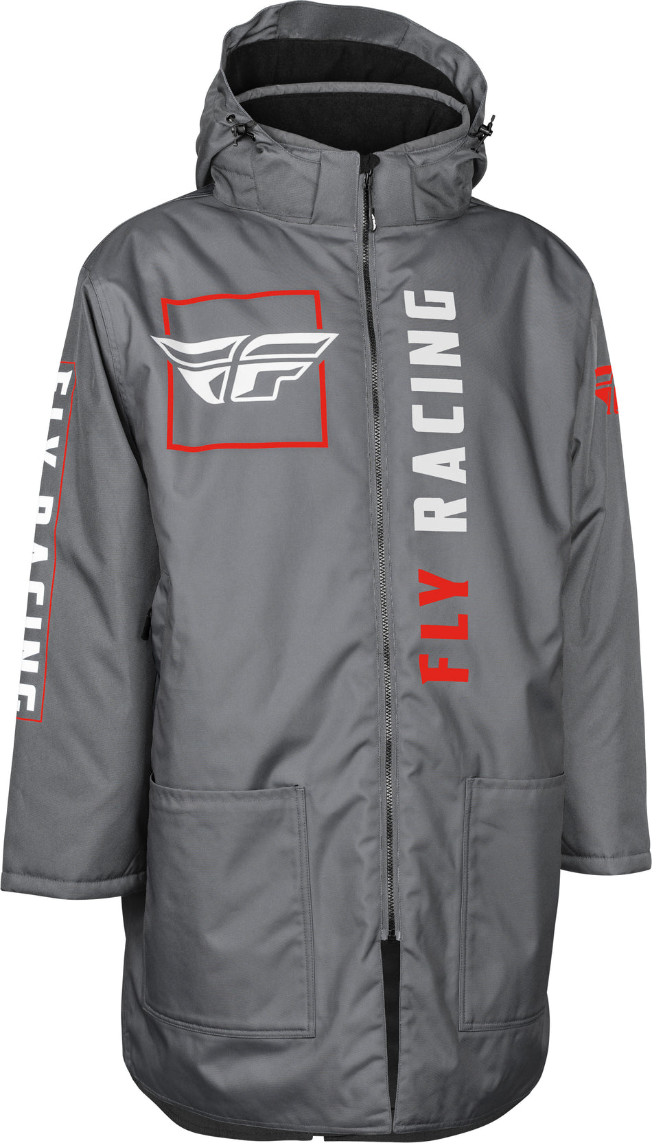 FLY RACING Pit Coat Grey/Red 470-4052