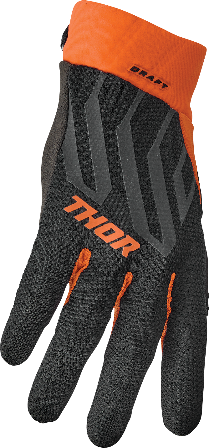 THOR Draft Gloves - Black/Orange - Small 3330-6807