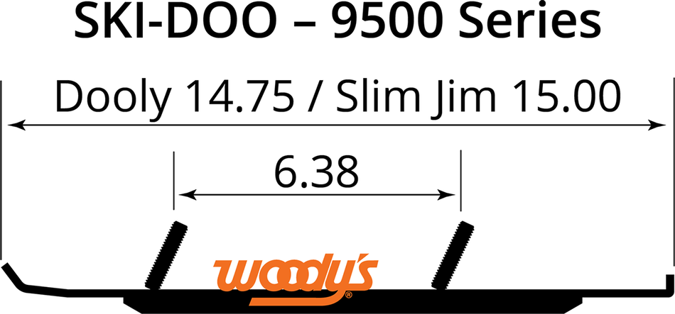 WOODY'S Slim Jim Dooly Runner - 4" - 60 SS4-9500
