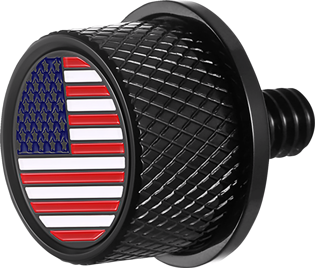 FIGURATI DESIGNS Seat Mounting Knob - Black - American Flag FD20-SEAT KN-BK