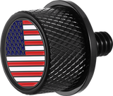 FIGURATI DESIGNS Seat Mounting Knob - Black - American Flag FD20-SEAT KN-BK