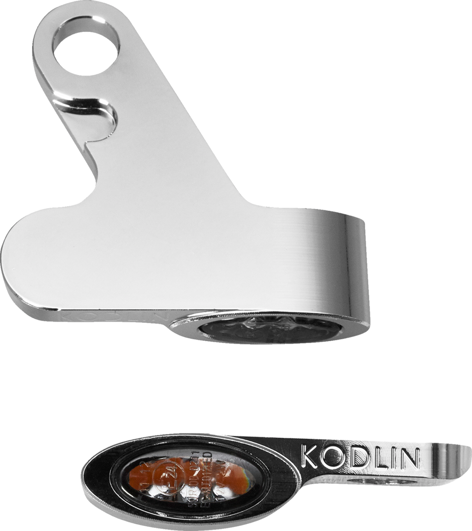 KODLIN MOTORCYCLE LED 2-1 Front Turn Signal w/ Running Light - Chrome K68501
