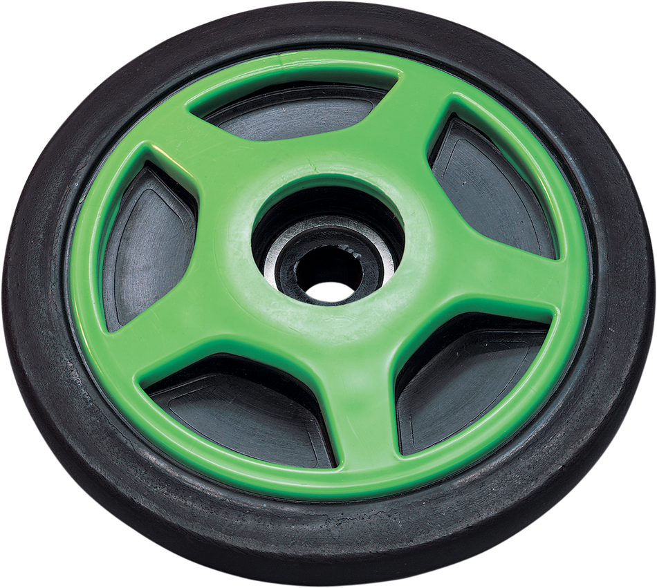 Parts Unlimited Idler Wheel With Insert/Bearing 6205-2rs - Green - Group 6 - 6.38" Od X 0.75" Id R6380c-2 303b