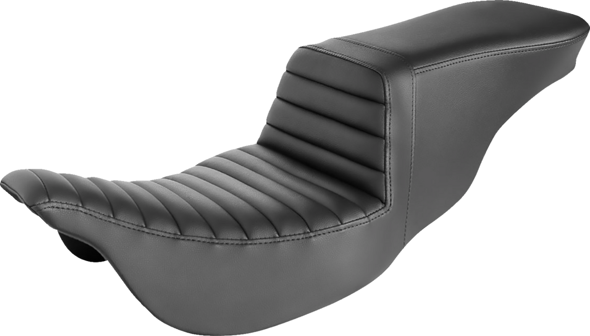 SADDLEMEN Step-Up Seat - Front Tuck-n-Roll - Black - FLH 808-07B-191