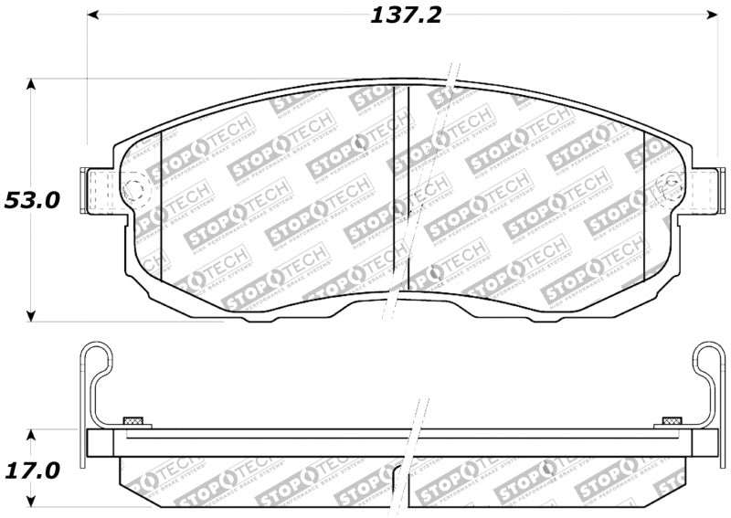 StopTech Performance 02-05 Infiniti G35 / 07-09 Nissan Altima/Sentra / 6/02-05 350Z Front Brake Pa 309.0815