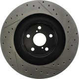 StopTech 13-18 Lexus GS350 Slotted & Drilled Front Right Rotor 127.44205R