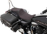 DRAG SPECIALTIES Predator III 2-Up Seat - Double Diamond - Red Thread 0801-1306