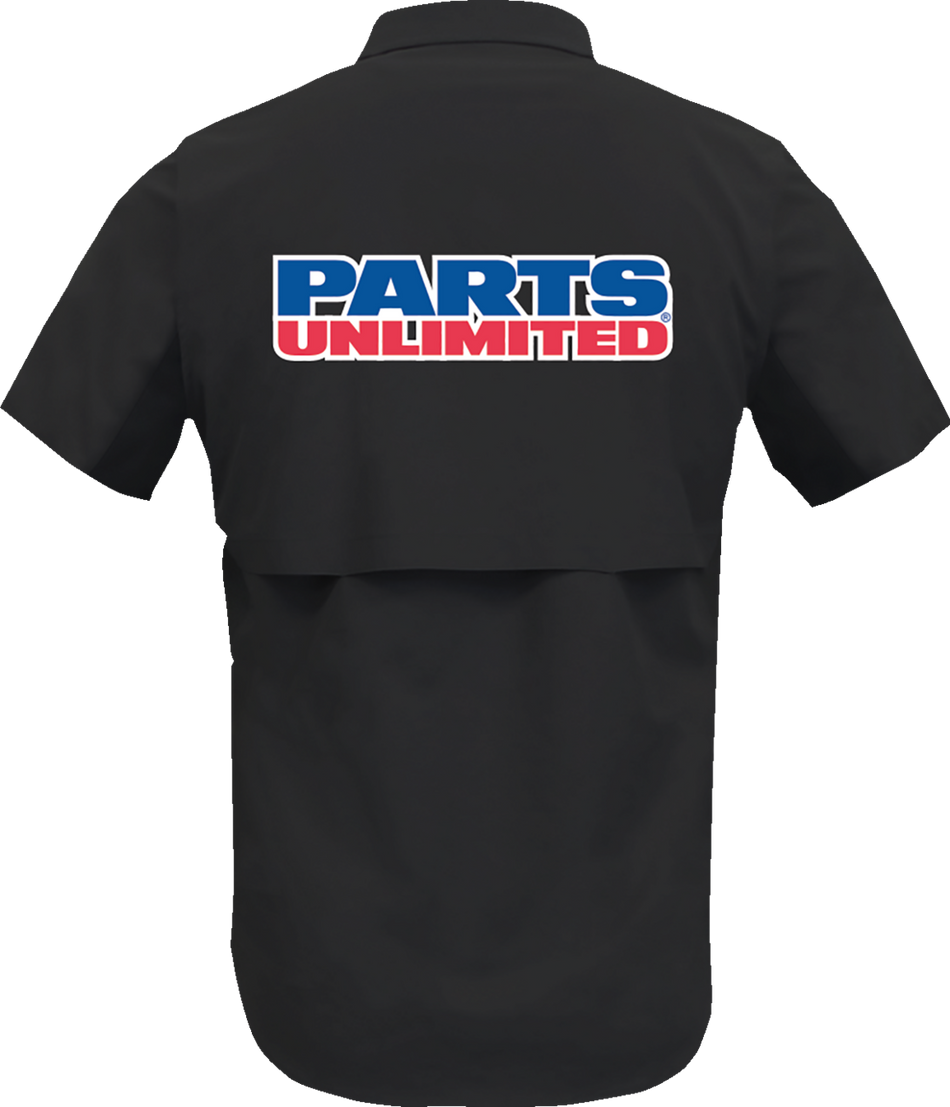 THROTTLE THREADS Parts Unlimited Vented Shop Shirt - Black - Large PSU37ST26BKLG