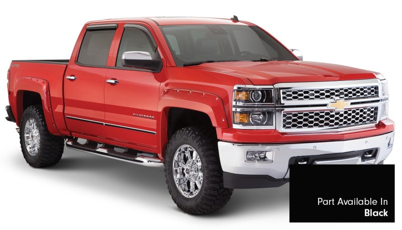 Bushwacker 16-18 Chevy Silverado 1500 Fleetside Pocket Style Flares 4pc 78.8/97.8in Bed - Black 40957-34