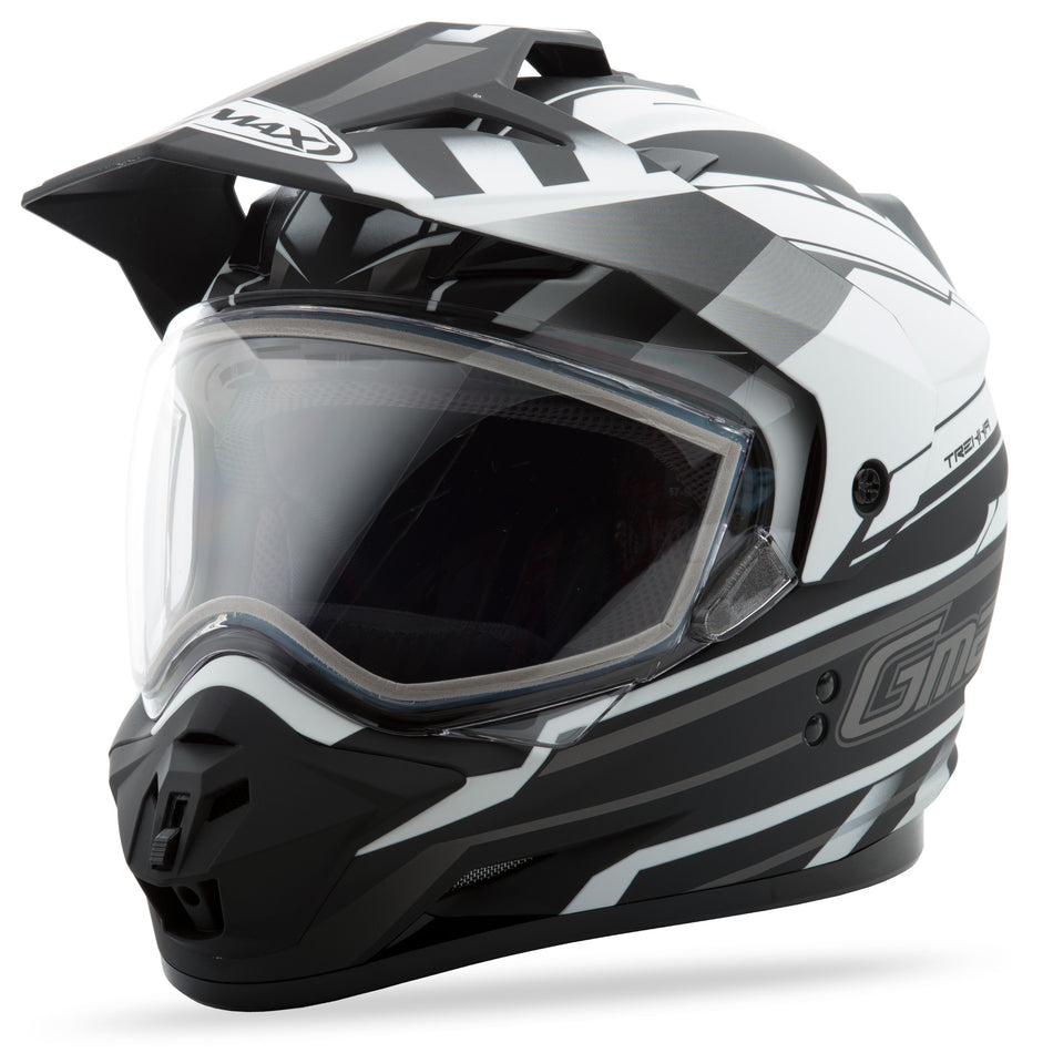GMAX Gm-11s Sport Helmet Trekka Matte Black/White Xx G2116438 F.TC-15