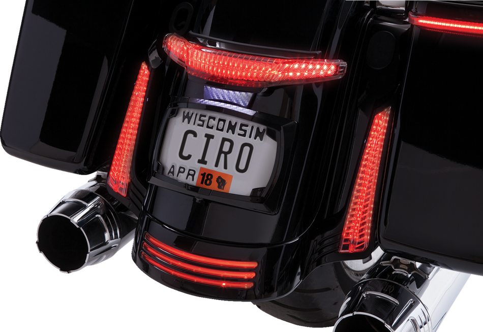 CIRO Taillight/License Plate Holder - Black 40054