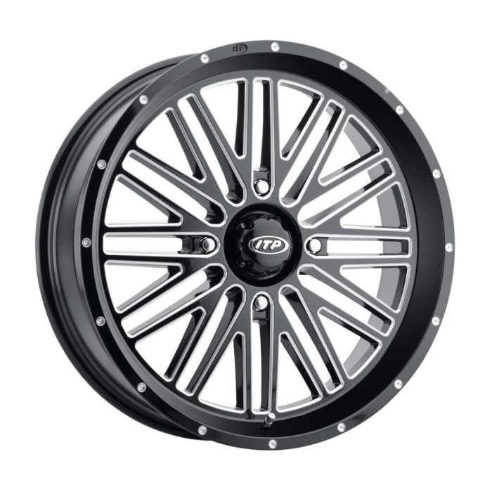 Itp Tires Momentum Wheel Gloss Black/ Milled - 22 X 6.5, 4/135 263484