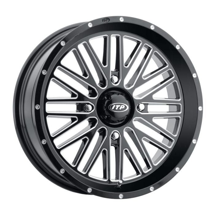 Itp Tires Momentum Wheel Gloss Black/ Milled - 22 X 6.5, 4/156 263485