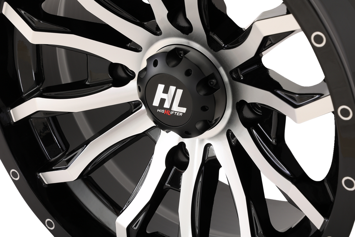 HIGH LIFTER Wheel - HL21 - Front/Rear - Gloss Black w/Machined - 22x7 - 4/137 - 4+3 (+10 mm) 22HL21-1137