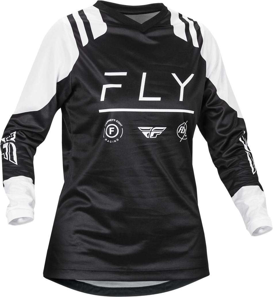 FLY RACING Women's F-16 Jersey Black/White 2x 377-8222X