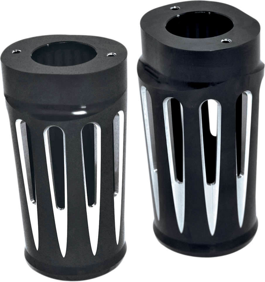 ARLEN NESS Deep Cut Fork Boot Covers - Black Anodized - FLHTD 20-014