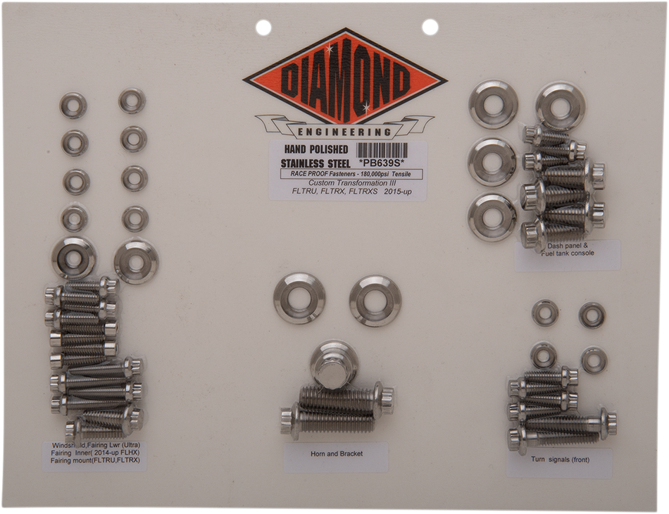 Kit de pernos de transformación de 12 puntos de DIAMOND ENGINEERING - FLTR PB639S