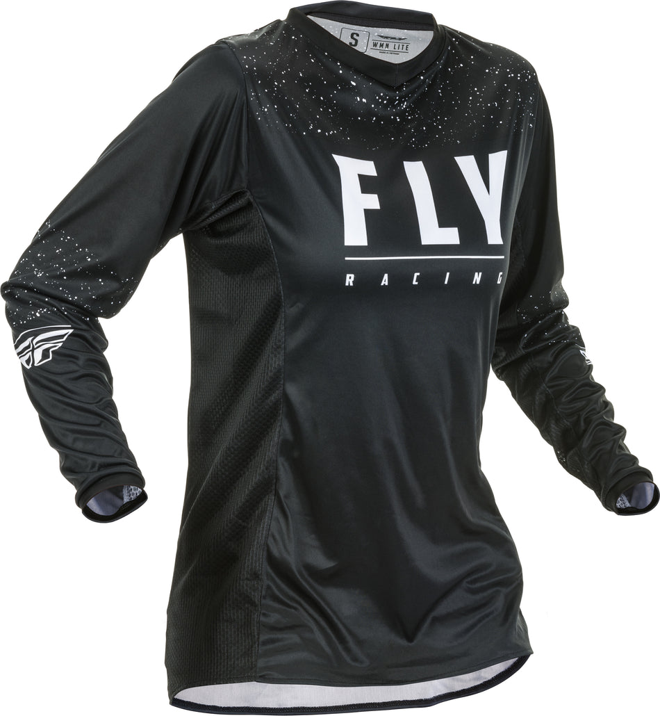FLY RACING Women's Lite Jersey Black/White 2x 373-6212X