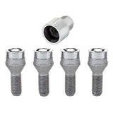 McGard Wheel Lock Bolt Set - 4pk. (Cone Seat) M12X1.25 / 19mm Hex / 25.6mm Shank Length - Chrome 27261