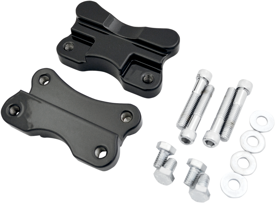 DRAG SPECIALTIES Fender-To-Fork Adapters - Gloss Black 1410-0067