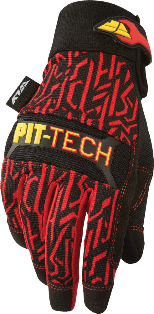 FLY RACING Pit Tech Pro Gloves Red Sz 7 365-05207