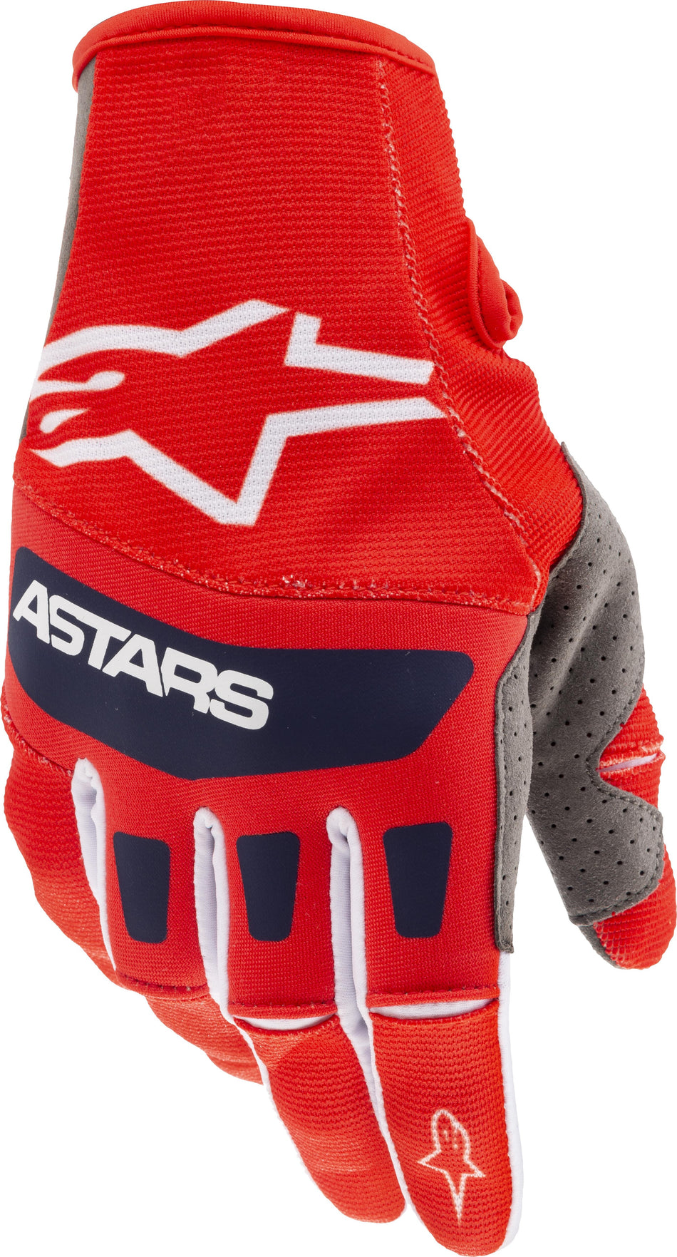 ALPINESTARS Techstar Gloves Bright Red/ White/Dark Blue Lg 3561021-337-L