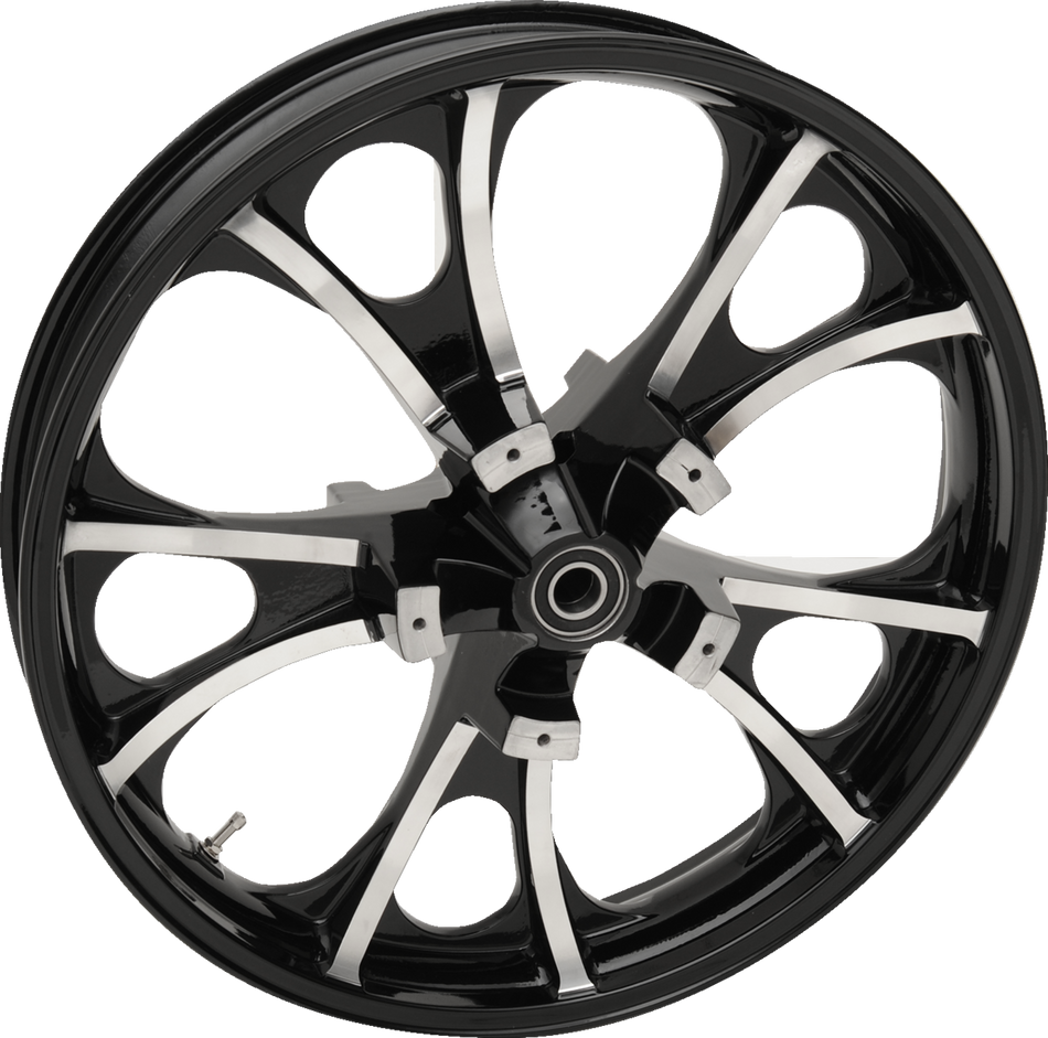 COASTAL MOTO Front Wheel - Largo 3D - Dual Disc/No ABS - Black Cut - 21"x3.50" - '08+ FL 3D-LGO213BC