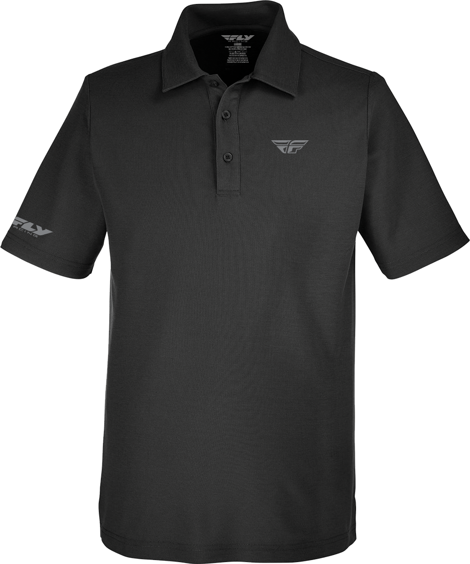 FLY RACING Fly Performance Polo Black Lg 352-6010L