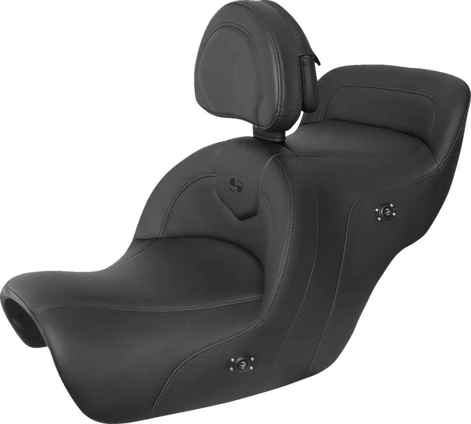 SADDLEMEN Heated Roadsofa Seat - Includes Backrest - Black H88-07-187BRHCT