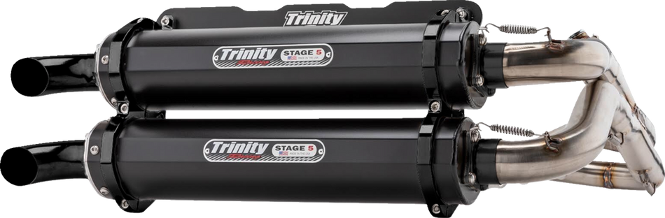TRINITY RACING Dual Exhaust - Cerakote Black TR-4166D-C2