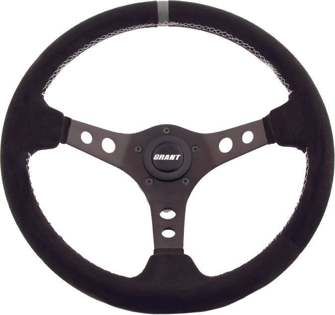 GRANT Suede Series Steering Wheel Black/Grey 694